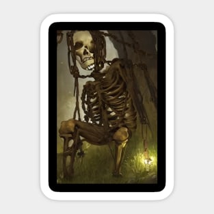 Skeleton Suffering Sticker